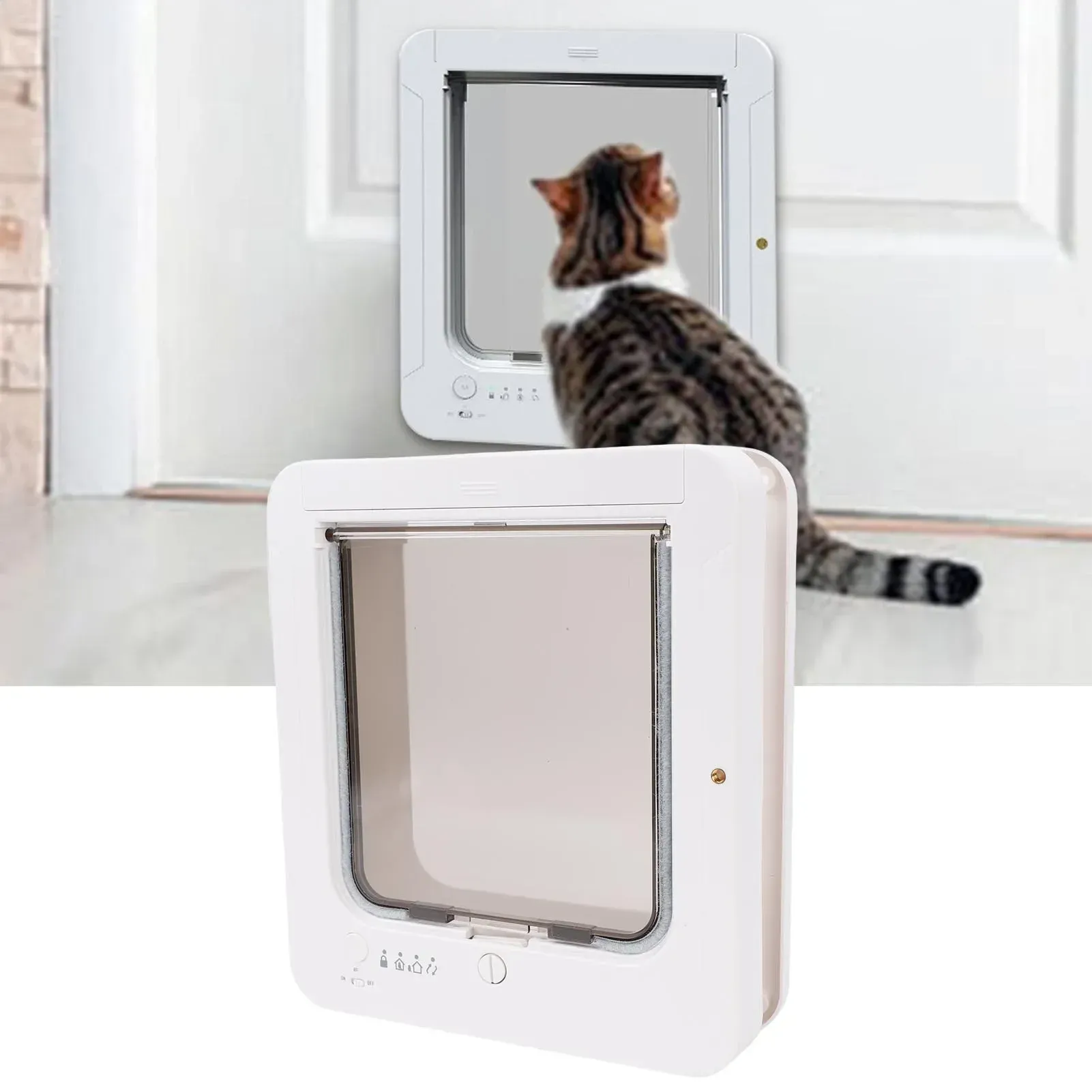 Porte intelligente pour chat à détection automatique par collier, installation facile 6