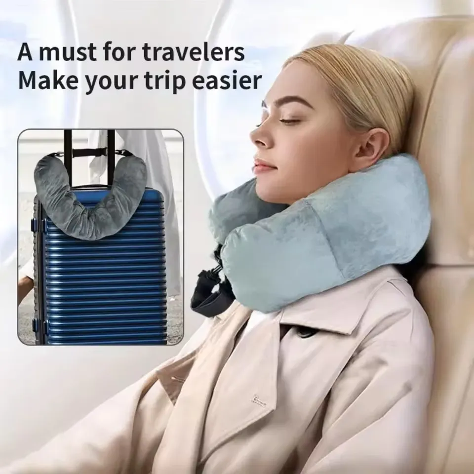 Oreiller de voyage en situation d'utilisation