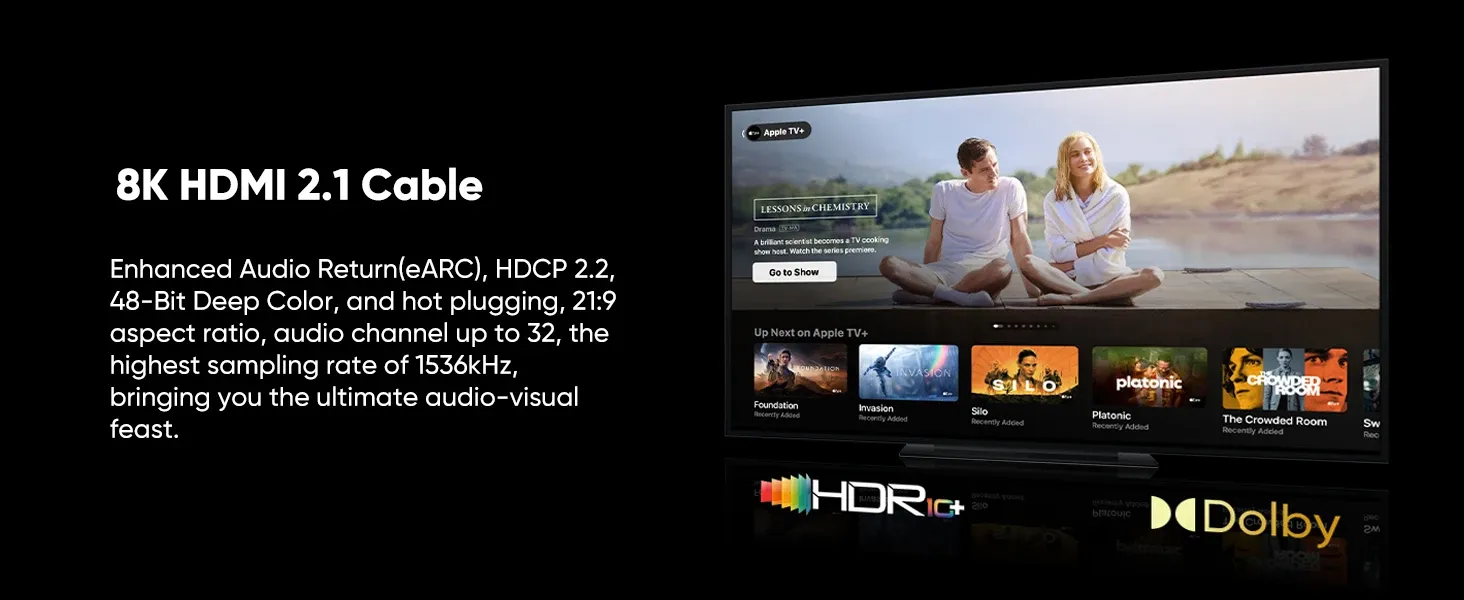 Câble HDMI MIZIQIER, gaine tressée