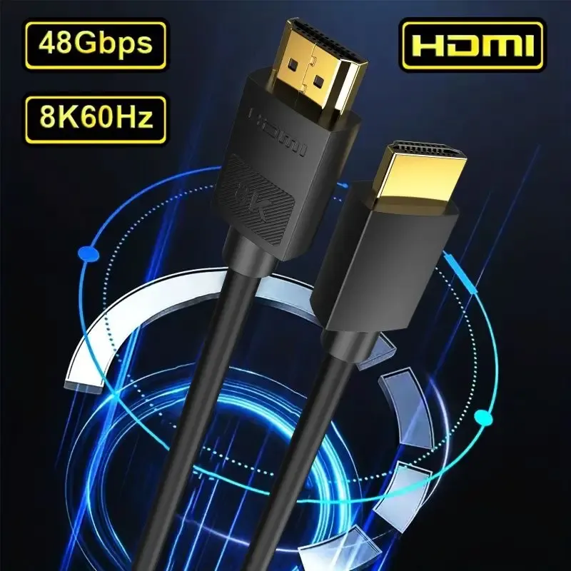 MIZIQIER Câble HDMI 2.1 long 8K tressé, ultra haute vitesse 48 Gbps, 4K@120Hz et 8K@60Hz, compatible Roku TV, PS5, PS4, HDTV et RTX 3080/3090 10