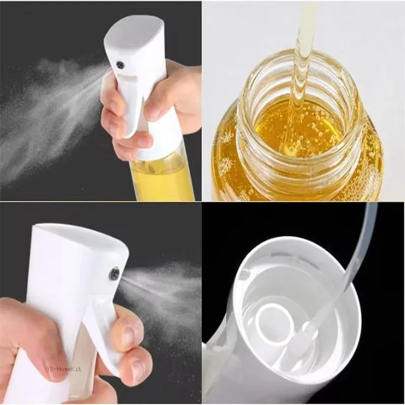 Vaporisateur d'huile de cuisson rechargeable en qualité alimentaire, flacon distributeur pour huile d'olive et vinaigre 3