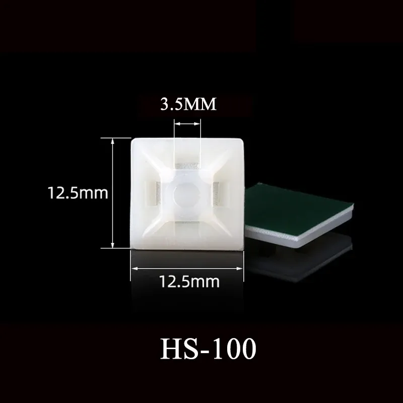 Supports adhésifs pour organiseurs de câbles, lot de 50 2