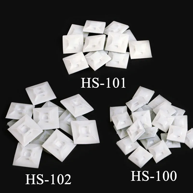 Supports autocollants pour câbles blancs en situation