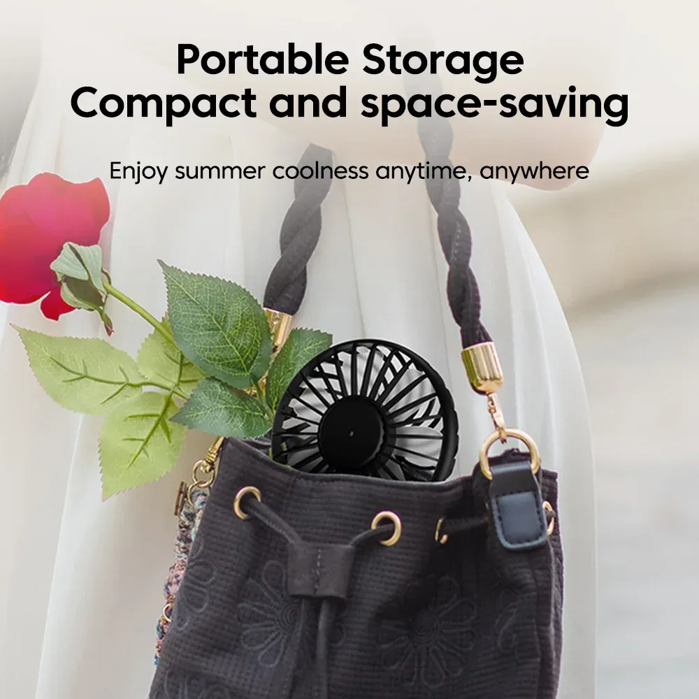 Petit ventilateur portable USB silencieux pour bureau, extérieur et voyage 5
