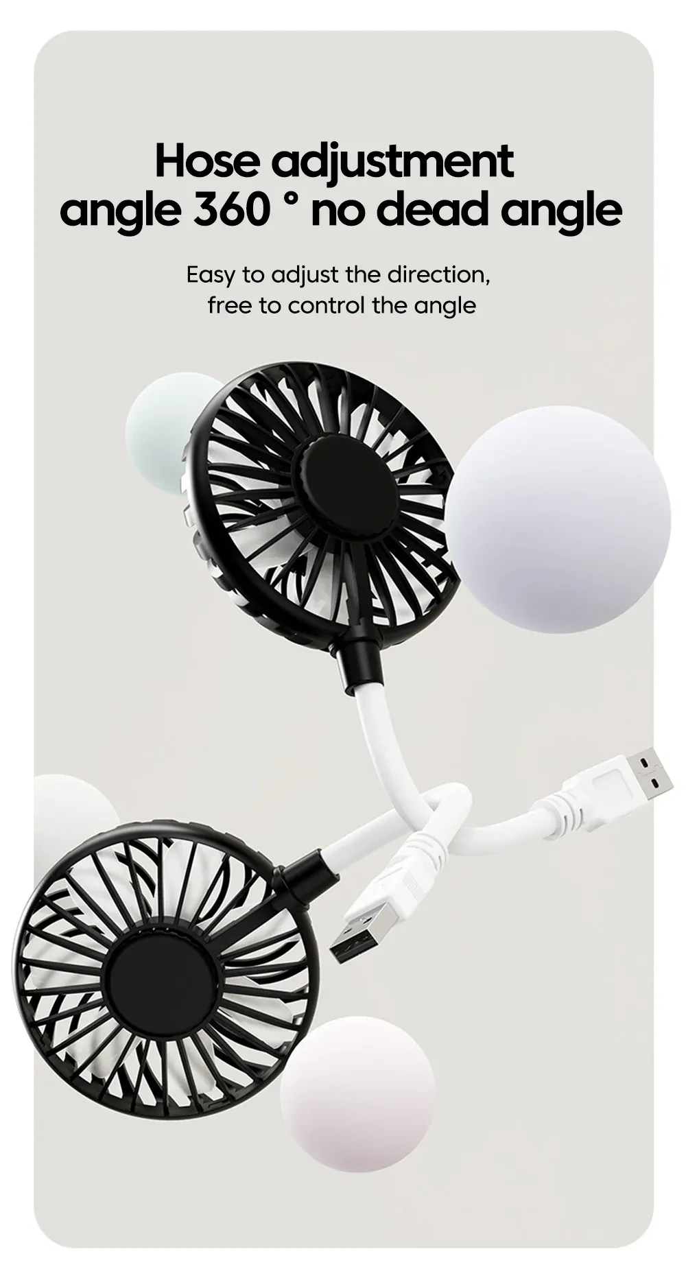 Ventilateur USB portable silencieux connexion USB