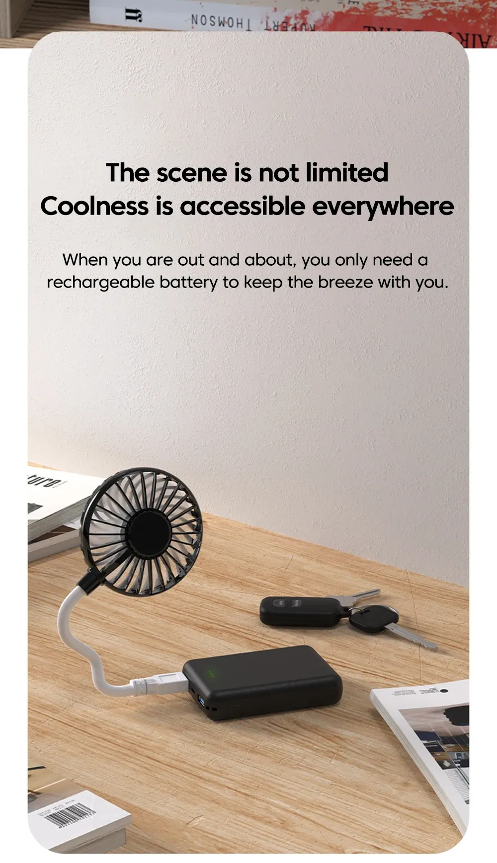 Ventilateur USB portable silencieux utilisation nomade