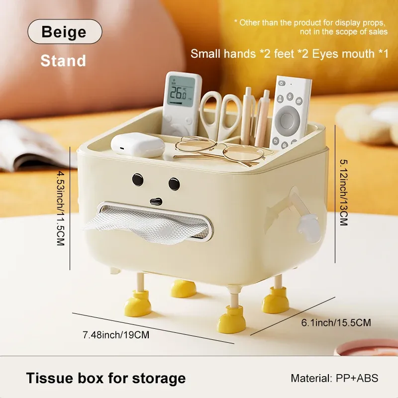 Boîte de rangement multifonction pour bureau, étagère d'organisation pour cosmétiques, boîte de rangement et de présentation pour comptoir (avec autocollant) 10