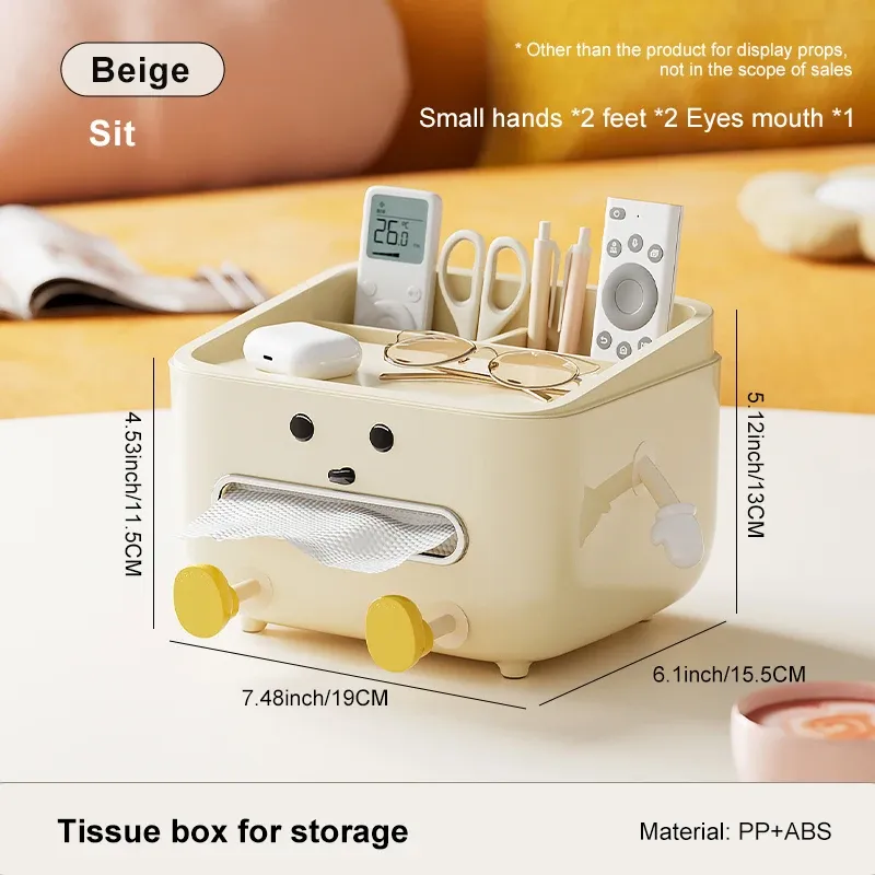 Boîte de rangement multifonction pour bureau, étagère d'organisation pour cosmétiques, boîte de rangement et de présentation pour comptoir (avec autocollant) 11