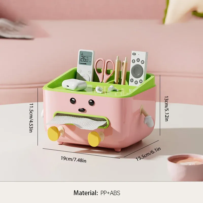 Boîte de rangement multifonction pour bureau, étagère d'organisation pour cosmétiques, boîte de rangement et de présentation pour comptoir (avec autocollant) 7