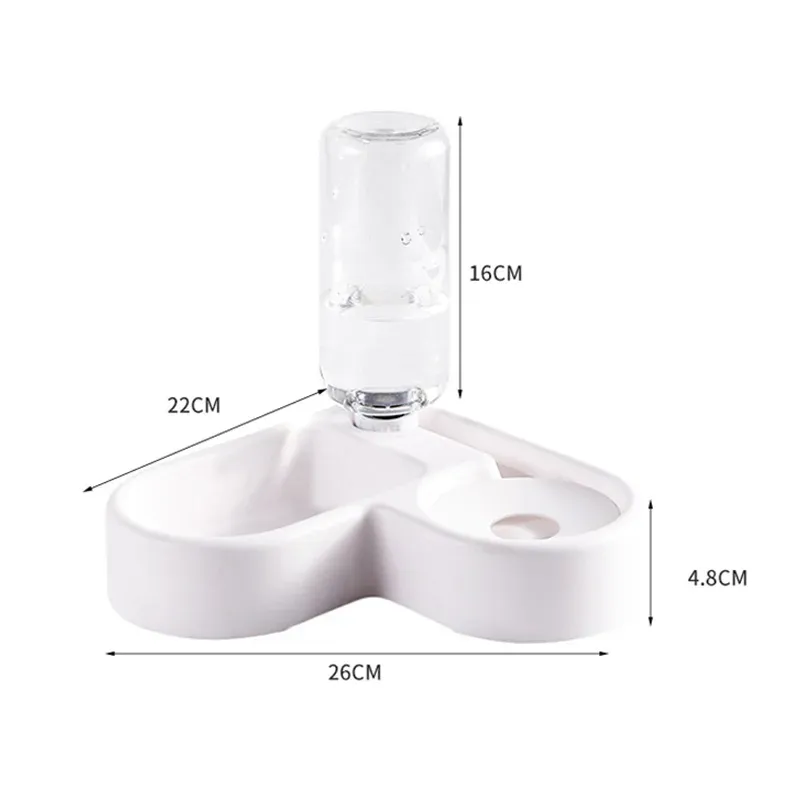 Bol automatique pour animaux de compagnie, double usage : eau et nourriture, résistant à l'humidité 6