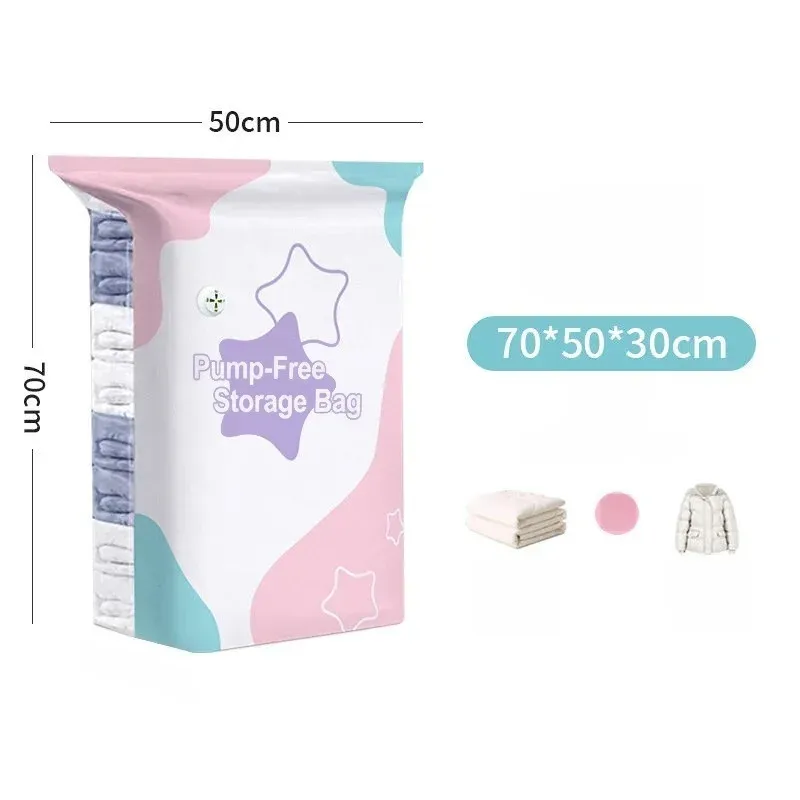 Sacs de rangement sous vide sans pompe, épais, format cube, à double fermeture éclair, pour couettes, doudounes et déménagement 14