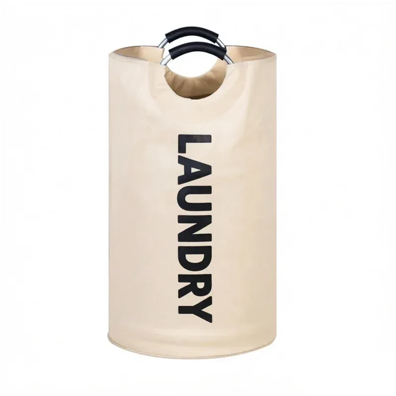 Panier à linge pliable extra large en tissu Oxford imperméable, avec poignée en aluminium rembourrée 13