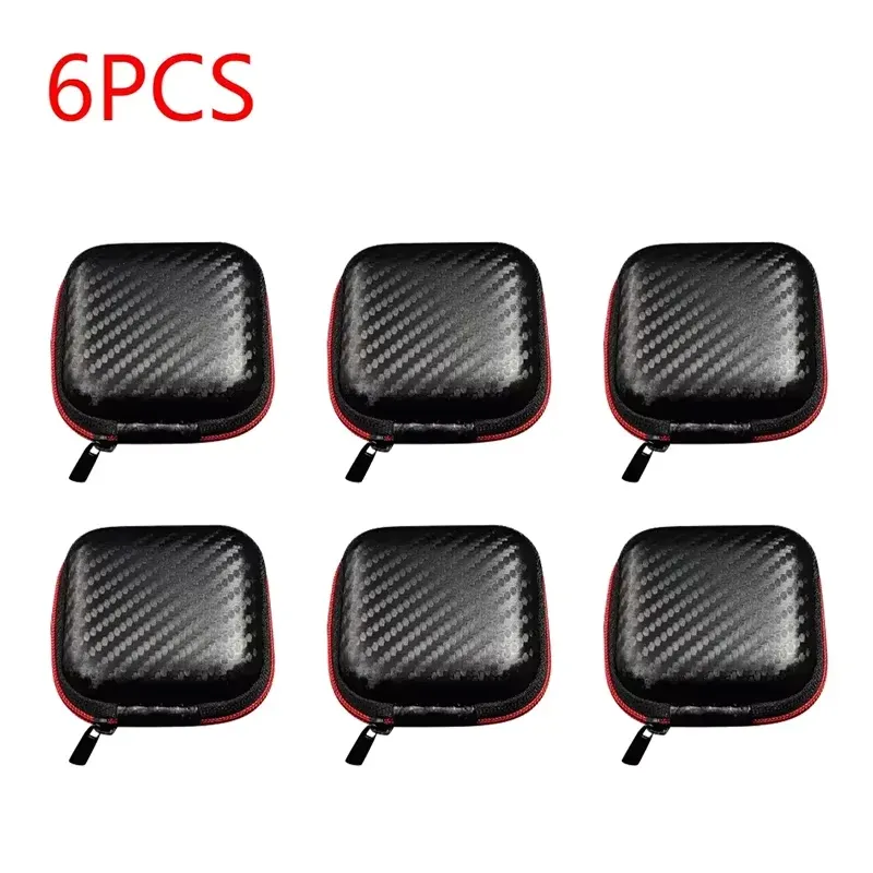 Étui de rangement EVA pour écouteurs, lot de 2, 4 ou 6 pièces, pochette de voyage zippée pour câbles USB et casques 7