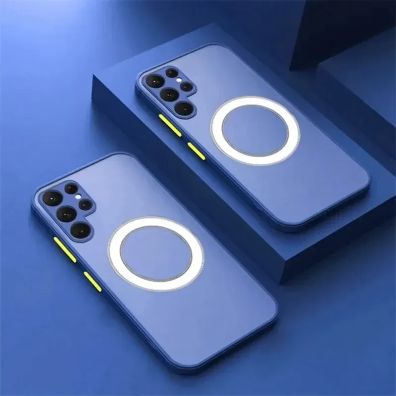 Coques de téléphone magnétiques MagSafe pour Samsung Galaxy S26, S25, S24, S23, S22, S21 Ultra, Plus, FE, A57, A37, A17, A56, A55, A54, A35, A36 7