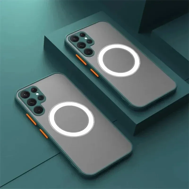 Coques de téléphone magnétiques MagSafe pour Samsung Galaxy S26, S25, S24, S23, S22, S21 Ultra, Plus, FE, A57, A37, A17, A56, A55, A54, A35, A36 10
