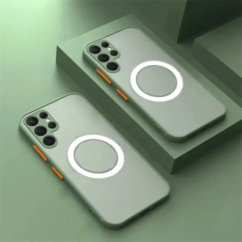 Coques de téléphone magnétiques MagSafe pour Samsung Galaxy S26, S25, S24, S23, S22, S21 Ultra, Plus, FE, A57, A37, A17, A56, A55, A54, A35, A36 9
