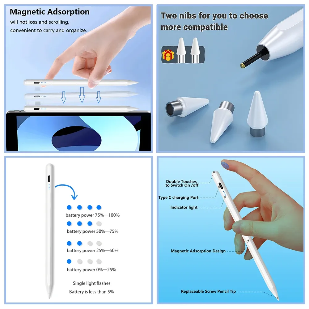 Stylet tactile universel pour smartphone et tablette, compatible Android, iPhone, Samsung, Huawei et Xiaomi 4