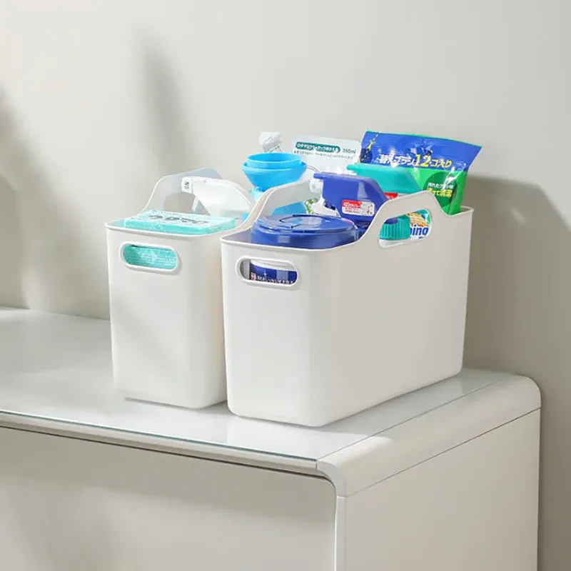 Organisateur sous évier, lot de 2 ou 3, organisateurs de placards de cuisine et de salle de bain, bac de rangement, paniers organisateurs polyvalents en plastique 3
