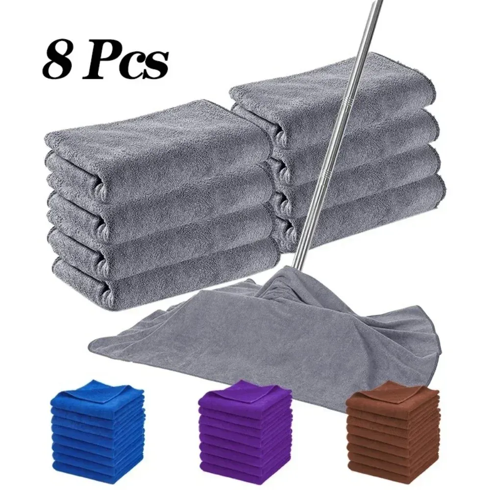 Grands chiffons en microfibre de nettoyage à haute absorption, serviettes multi-usages réutilisables pour sols, cuisine et fenêtres