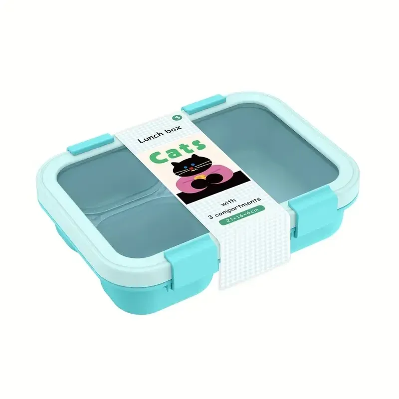 Boîte à bento étanche, récipient alimentaire pour déjeuner avec poignées de transport empilables, idéale pour le bureau, l'école, la cuisine et la restauration 10