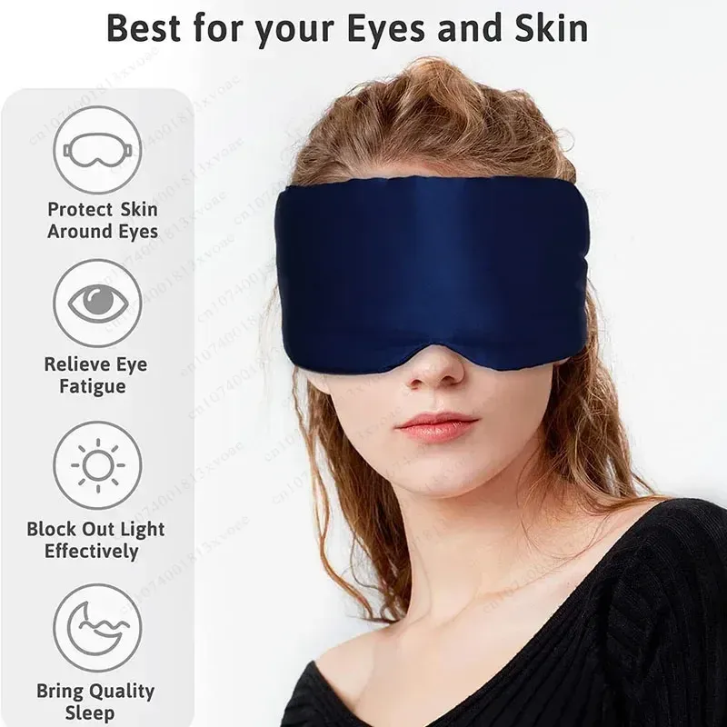 Masque de sommeil en tissu doux et rembourré, bloque la lumière, idéal pour le voyage 2