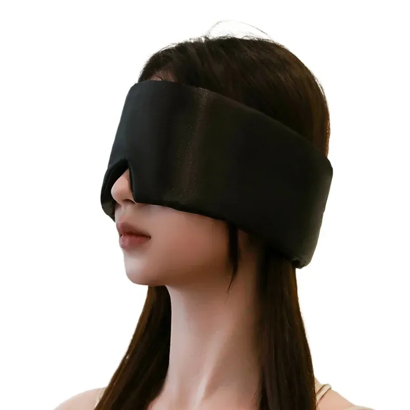 Masque de sommeil en tissu doux et rembourré, bloque la lumière, idéal pour le voyage 7