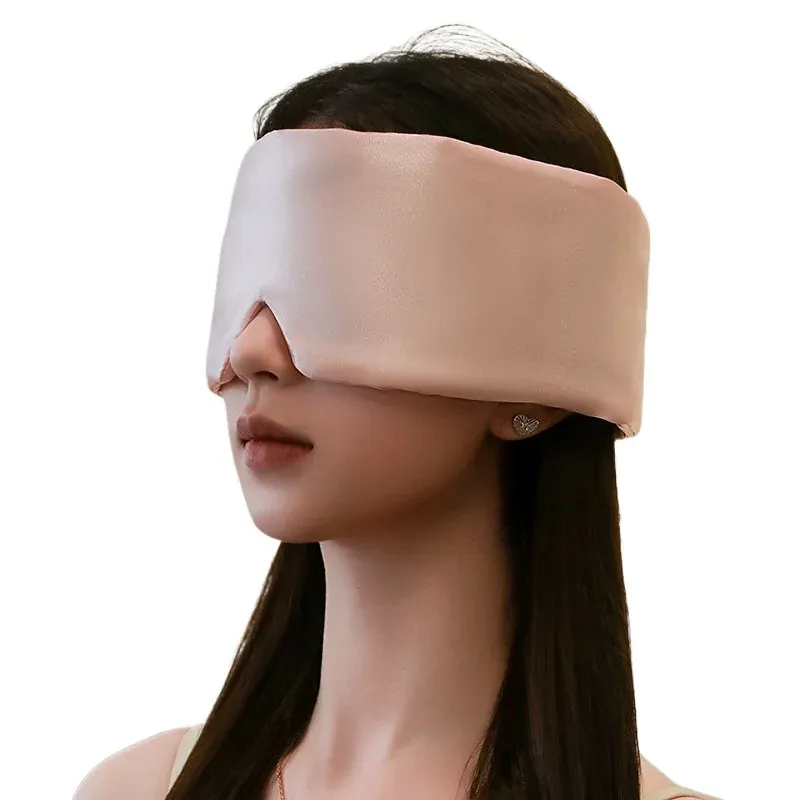 Masque de sommeil en tissu doux et rembourré, bloque la lumière, idéal pour le voyage 9