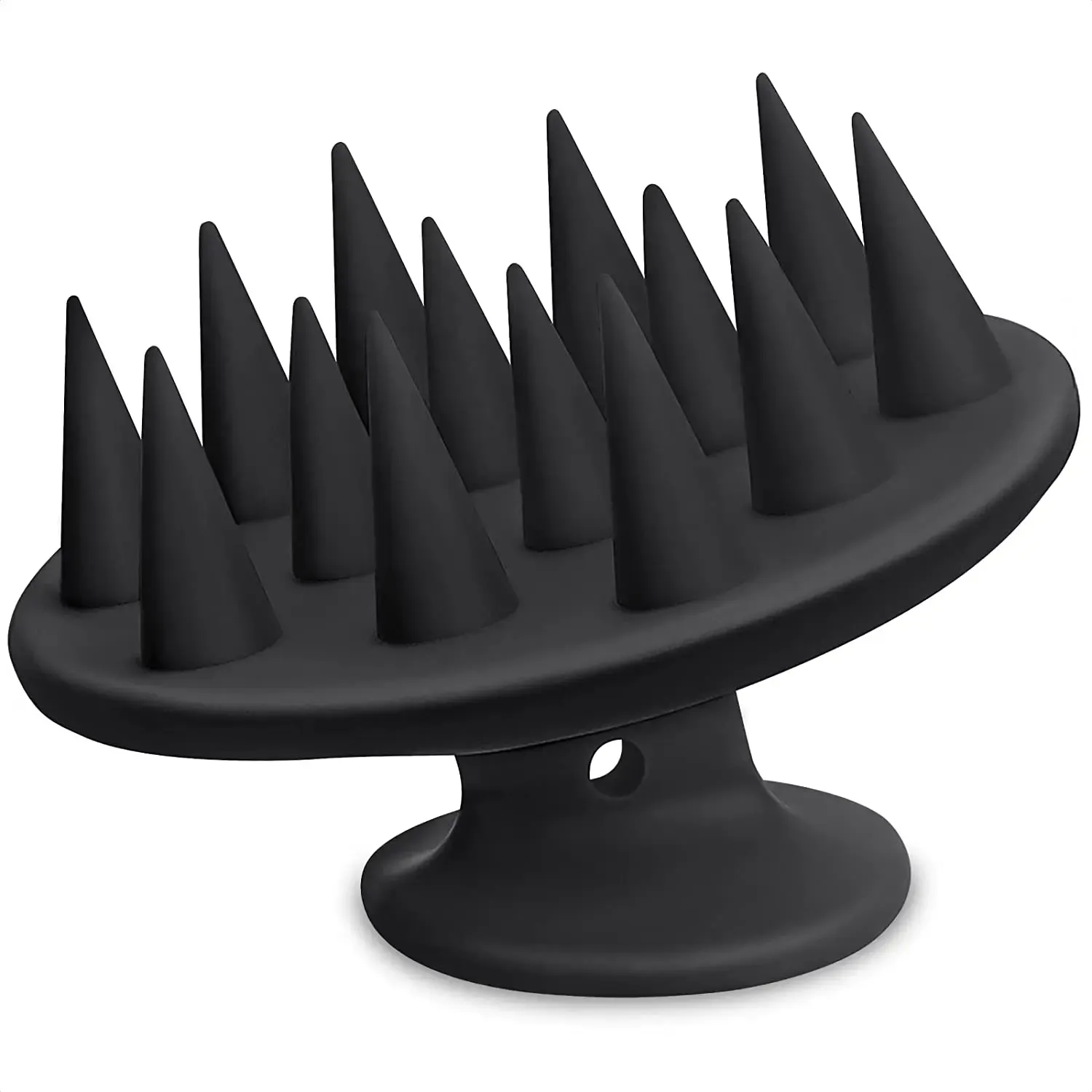 Brosse à shampoing en silicone, vue d'ensemble du design monobloc