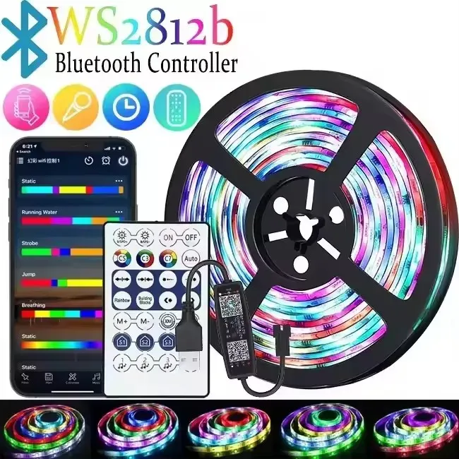 Bande LED RVB adressable, finition soignée