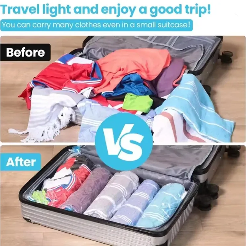 Sacs de compression de voyage pour bagages, gain de place 4