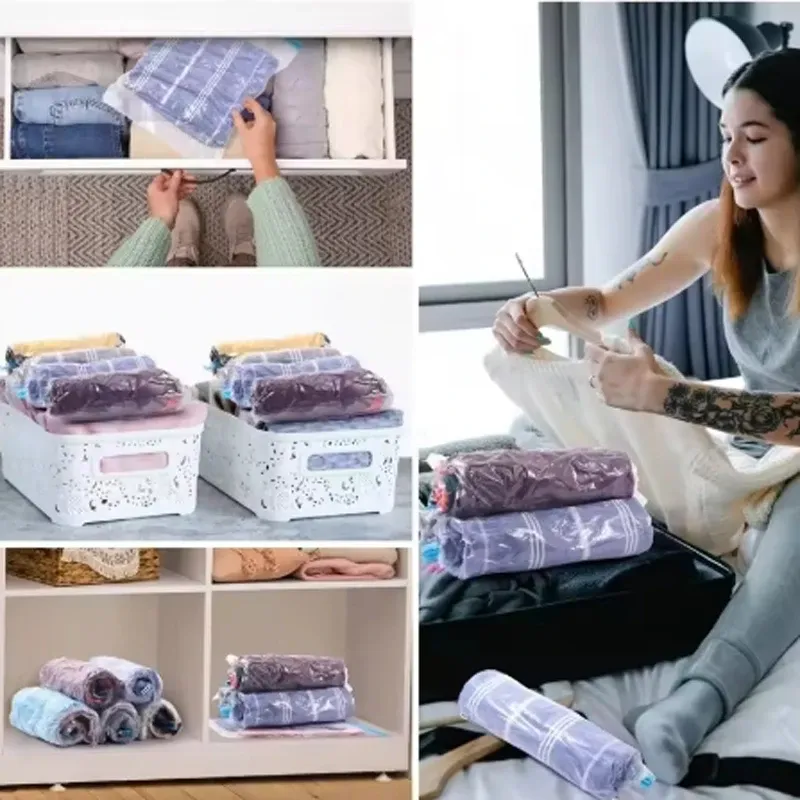 Sacs de compression de voyage pour bagages, gain de place 5