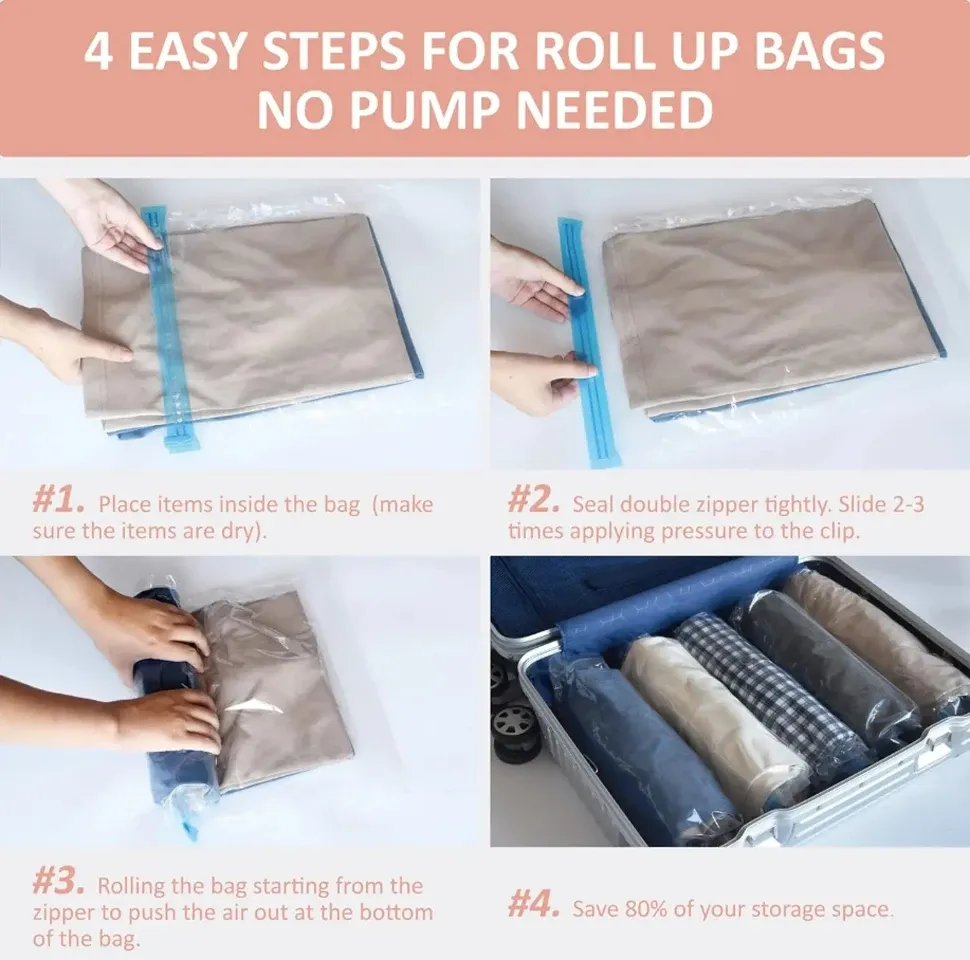 Sac de compression de voyage, utilisation