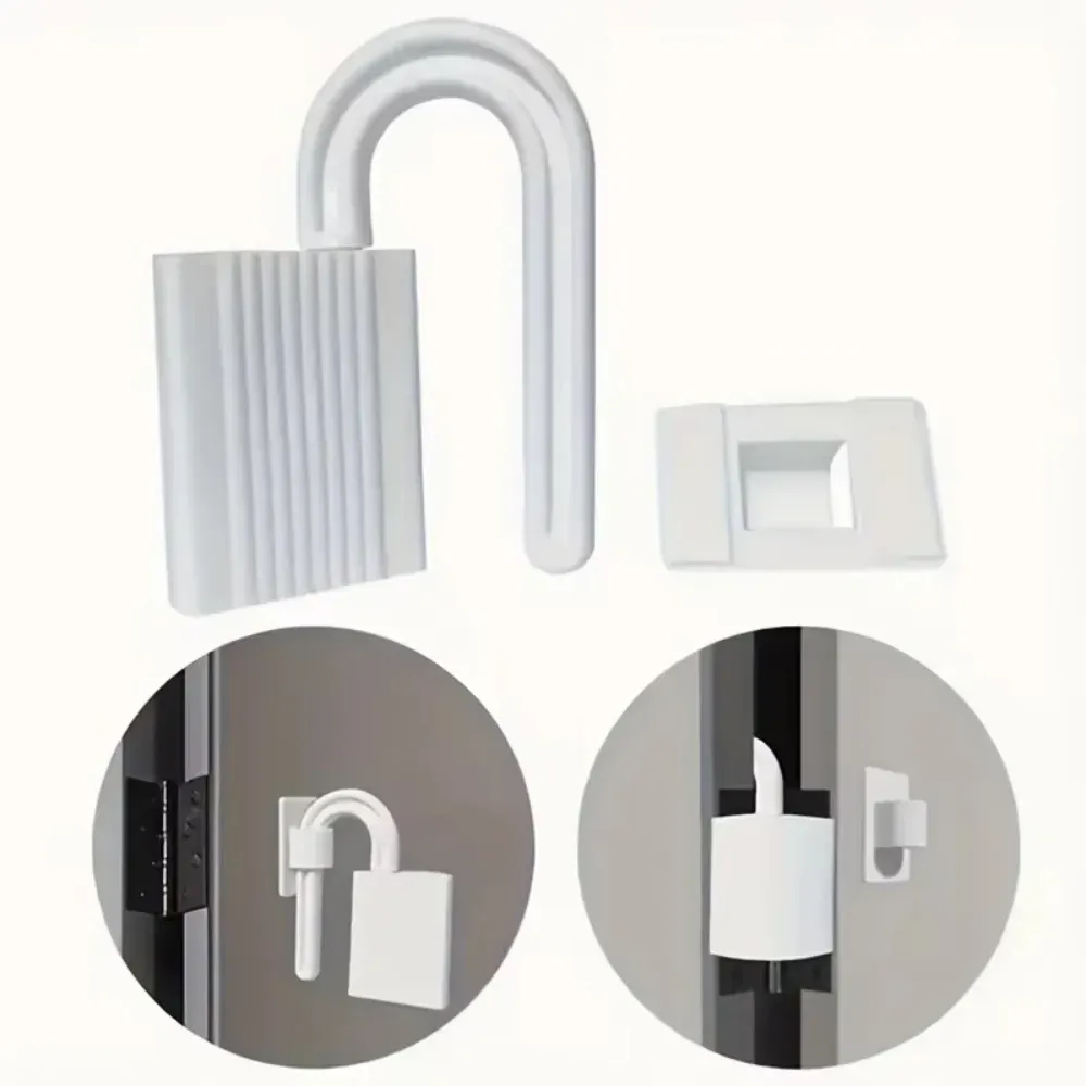 Butée de porte anti-pincement installée sur une porte