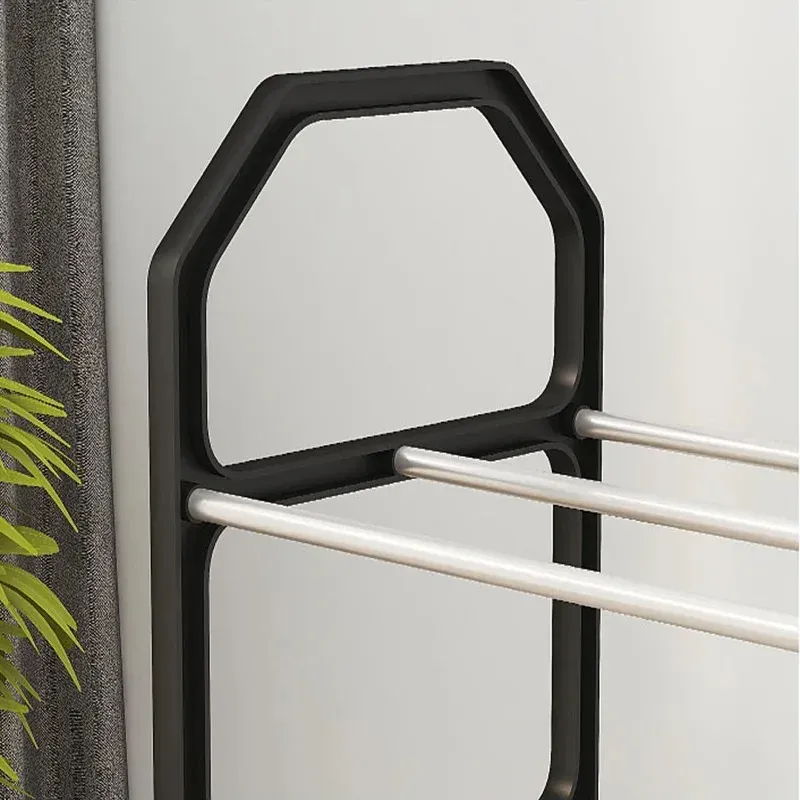 Étagère à chaussures simple et créative à 4 niveaux, support de rangement multifonctionnel pour porte de dortoir 3
