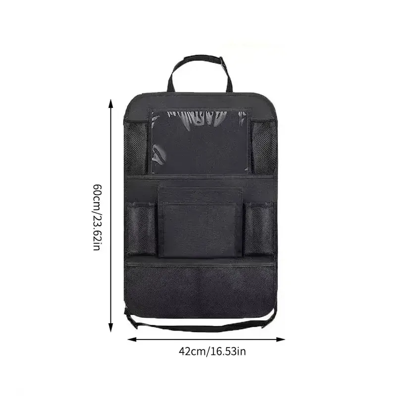 Organisateur de siège auto multifonction en tissu Oxford, avec poches de rangement et support pour tablette tactile 5