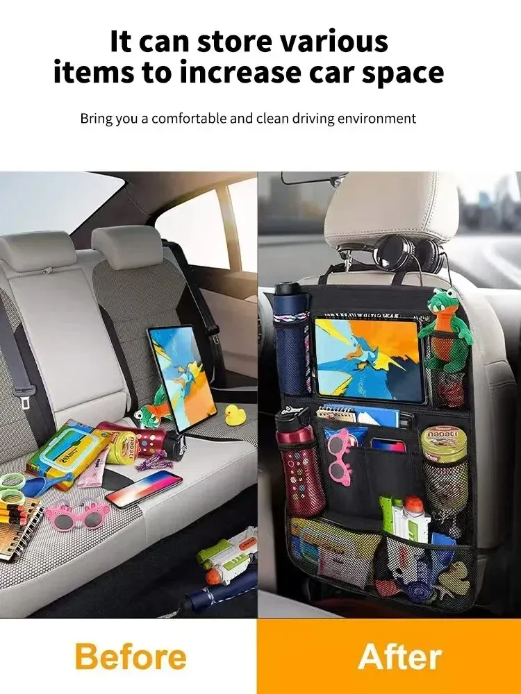 Organisateur de siège de voiture, finitions
