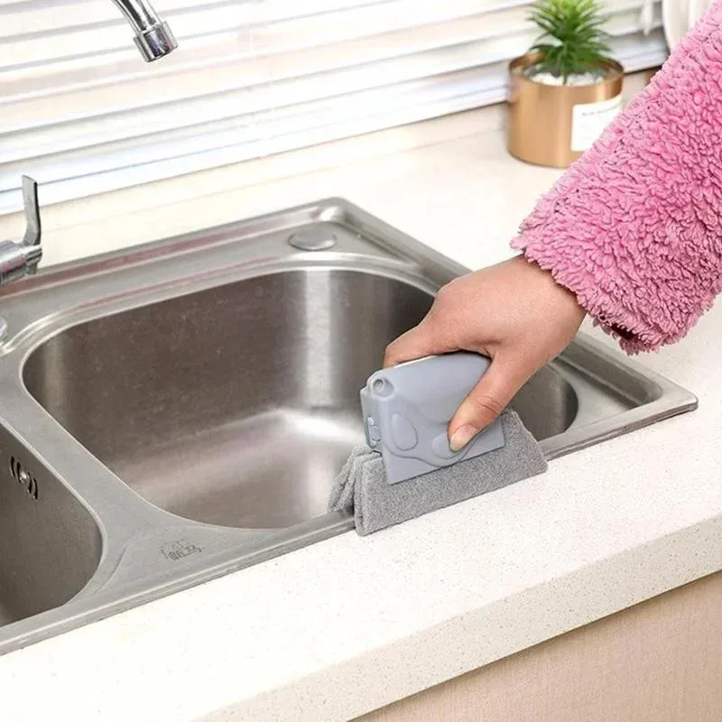 Outil de nettoyage de rainure 2 en 1, cadre de fenêtre, brosse de nettoyage de rainure de porte, outils de nettoyage de rail de porte coulissante, nettoyeur de fentes à main 4