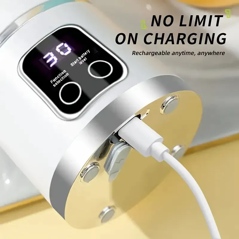 Extracteur de jus portable rechargeable par USB, mixeur à main pour smoothies, milkshakes et jus de fruits 6