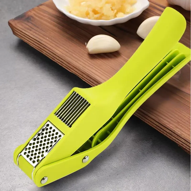 Presse-ail pratique 2 en 1, émincer et écraser l'ail multifonction, à traction manuelle, ustensile de cuisine - Image 1