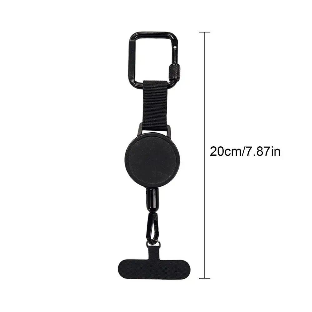 Dragonne rétractable antivol avec mousqueton pour téléphone portable, idéale pour la randonnée en extérieur 7
