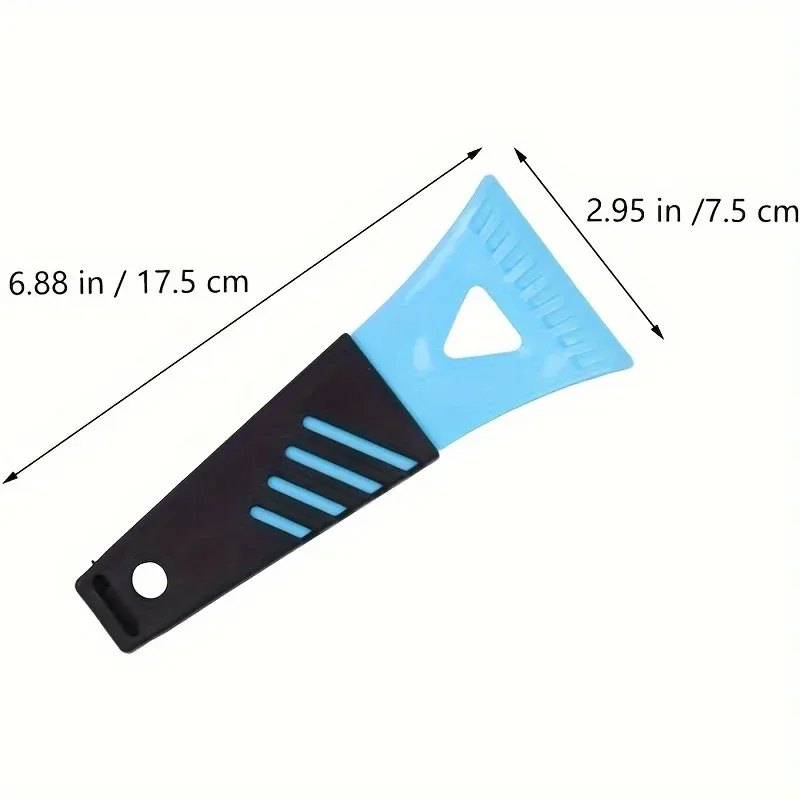 Grattoir à glace ergonomique en PVC et pelle à neige pour pare-brise – Outil de dégivrage multifonctionnel avec poignée antidérapante 3
