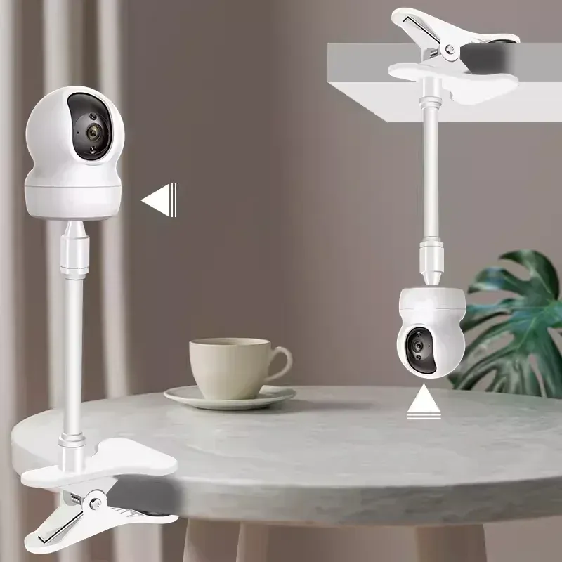 Pince flexible pour moniteur de bébé, 25 cm/41 cm, support de webcam sans perçage pour vis universelle 1/4 pouce, support de fixation à pince pour caméra de moniteur de bébé 2