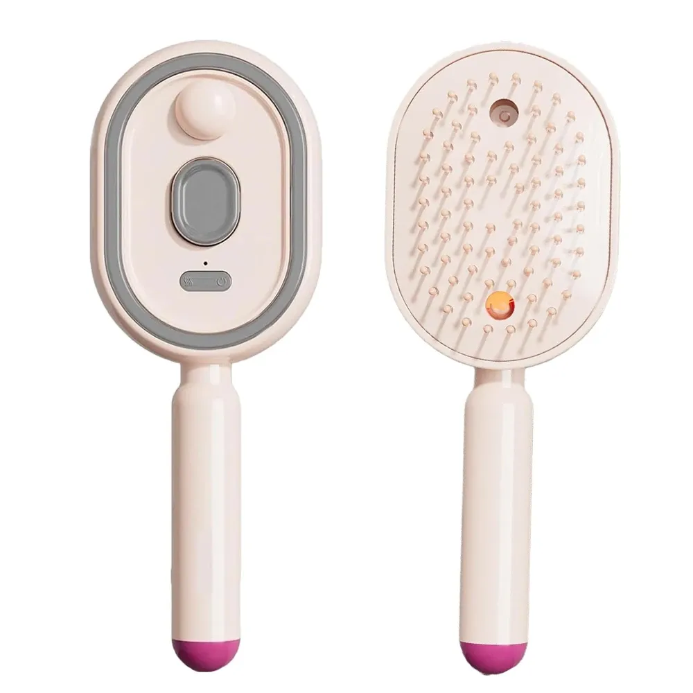 Brosse à vapeur électrique rechargeable avec pulvérisation d'eau, anti-frisottis, démêlante et antistatique 8