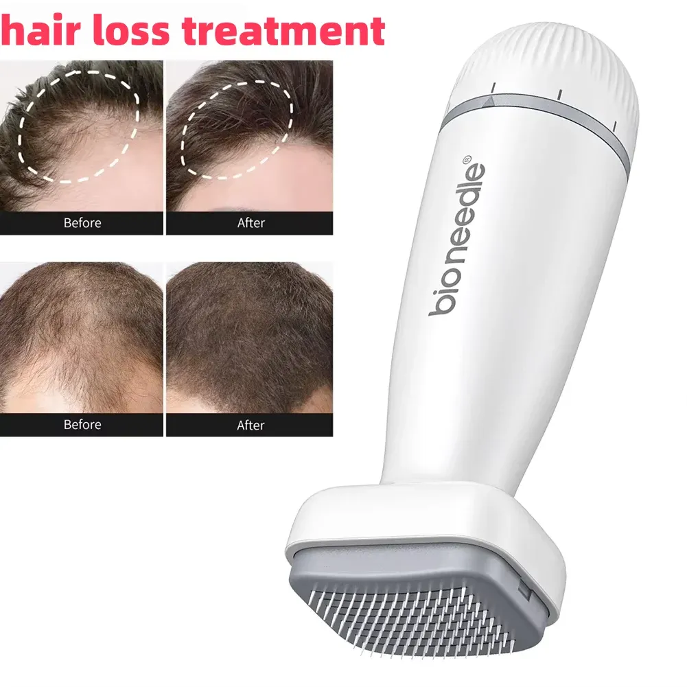 Rouleau dermique réglable en titane pour le visage, la barbe et le cuir chevelu, 120 aiguilles, microneedling - Image 1