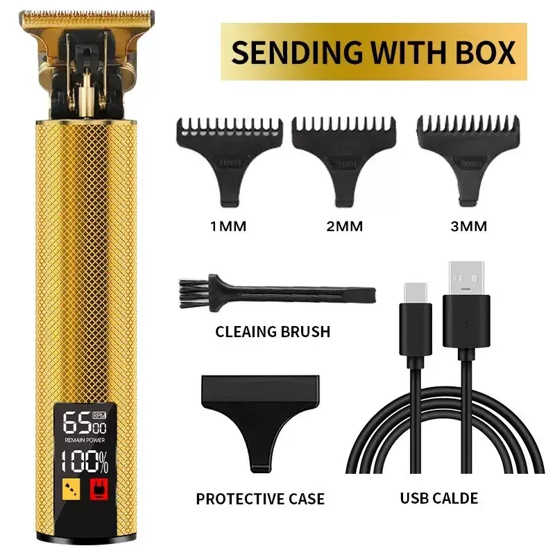 Tondeuse à cheveux électrique avec écran LCD, tondeuse à tête d'huile, tondeuse à barbe et rasoir rechargeable USB pour hommes 8