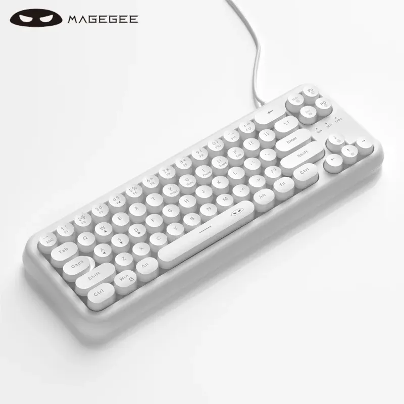 MageGee Mini clavier de jeu 60 %, rétro-éclairé RVB, 61 touches, clavier ultra-compact et ergonomique, étanche, sensation mécanique, pour bureau, TS91 15