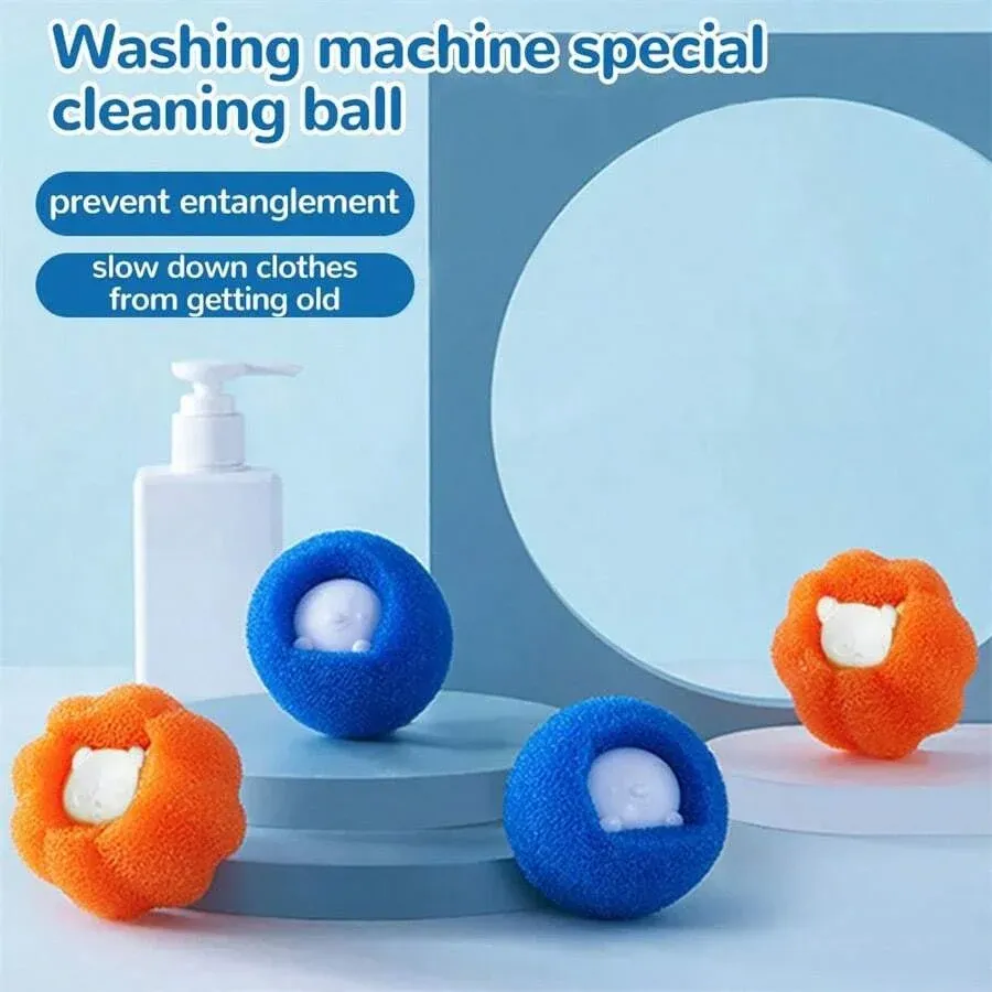 Lot de 5, 10 ou 20 boules de lavage en éponge anti-peluches pour lave-linge 3