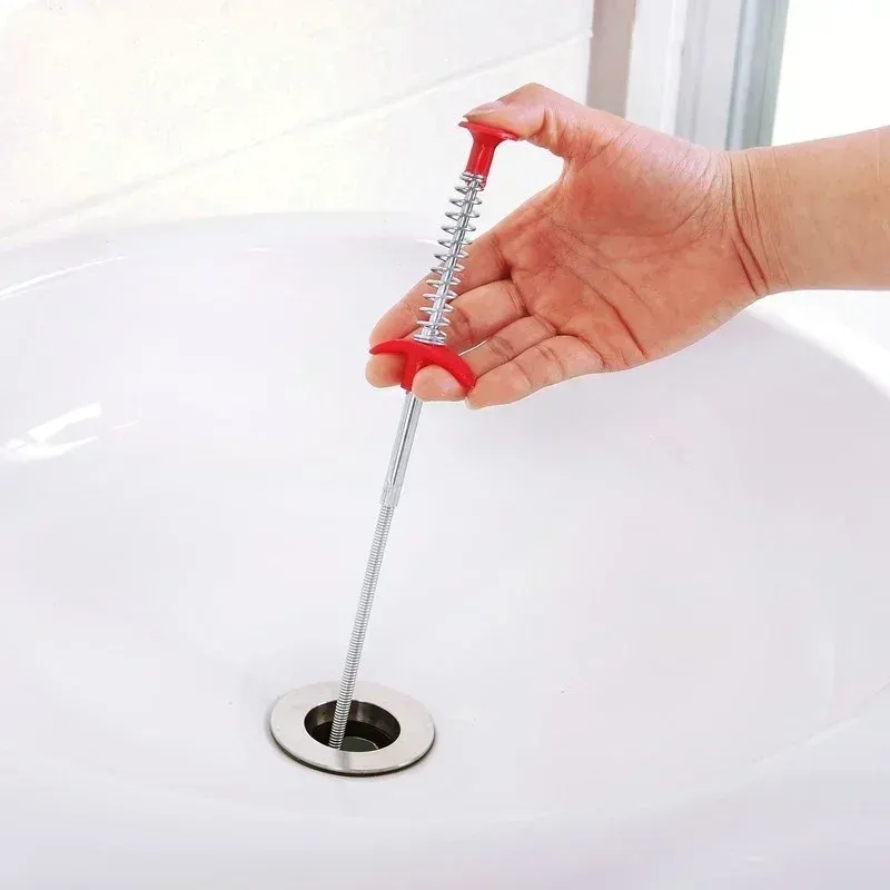 Attrape-cheveux flexible à longue portée, vis à griffe, outil de ramassage de clé d'évier, nettoyeur de grabber 60 cm - Image 1