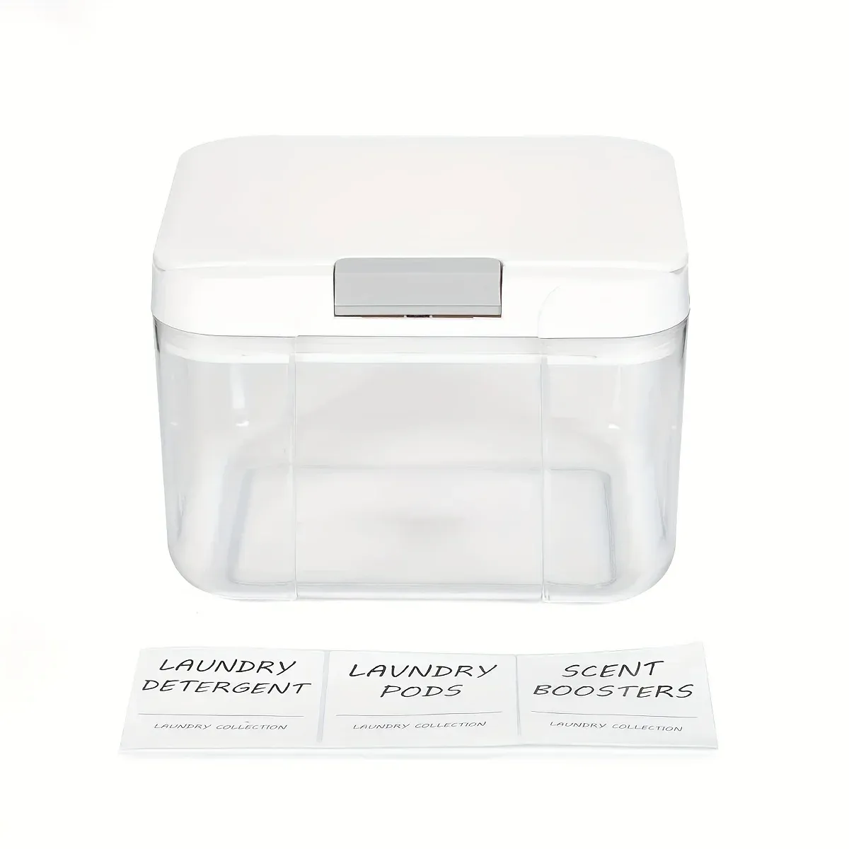 Boîte de rangement pour capsules de lessive vue de côté