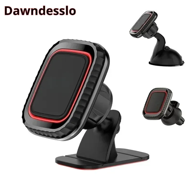 Support magnétique universel pour téléphone de voiture, fixation sur grille d'aération, compatible iPhone et Xiaomi, rotation à 360 degrés